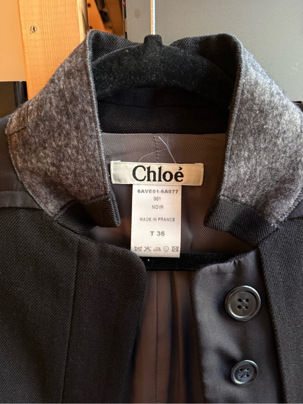 Vintage Chloe wool military jacket size 36/US 2-4 - Picture 2 of 5